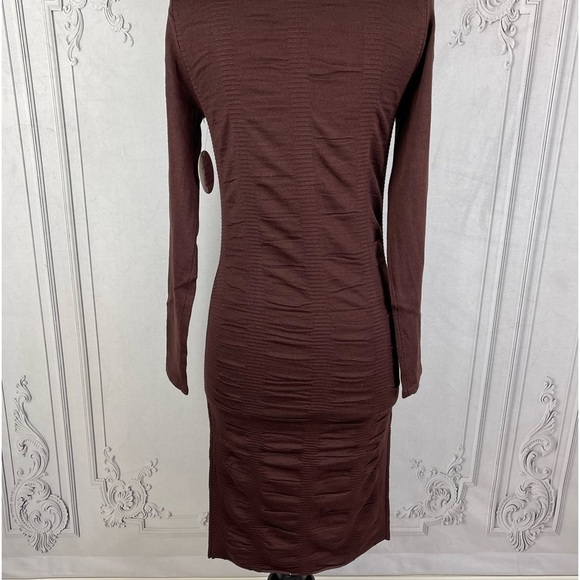 Brown Bodycon Sweater Dress - Picture 6 of 6